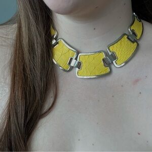 chunky retro yellow necklace